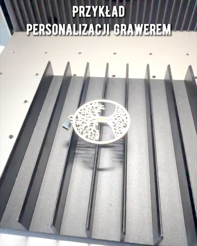 Ketting "Levensboom" van Roestvrij Staal - personalisatie met gravure, 2 kleuropties