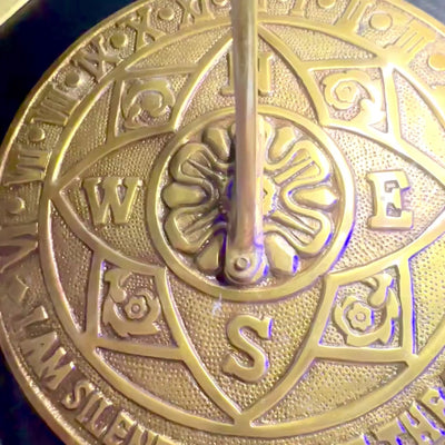 Brass Flower Sundial with the possibility of personalized engraving