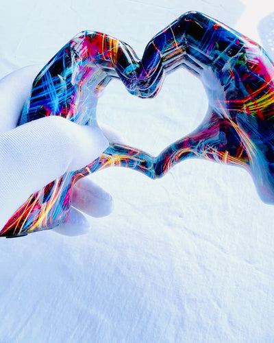 Kalejdoskop Serce – Décoration Artisanale en Résine avec Possibilité de Gravure