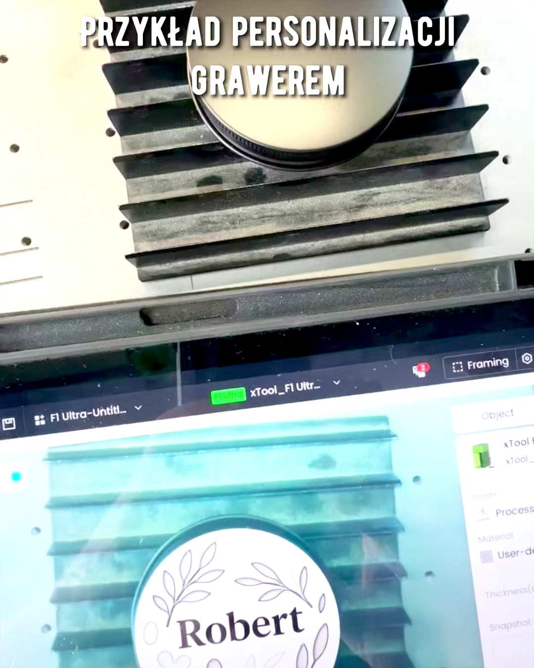 Bougie de soja intentionnelle 250 ml avec pierre naturelle – choisissez votre énergie : Citrine ou Grenat, personnalisation par gravure pour cadeau