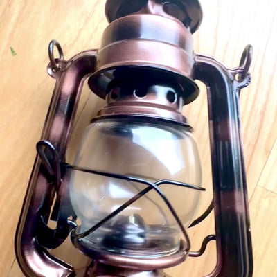 Lampe à pétrole de style marin rétro DT245F avec possibilité de personnalisation par gravure, idéale comme cadeau, en verre et métal, hauteur 19 cm, design marin