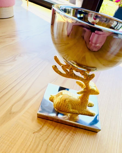 Bol décoratif Trophée de cerf – Artisanat de l'Inde, personnalisation par gravure