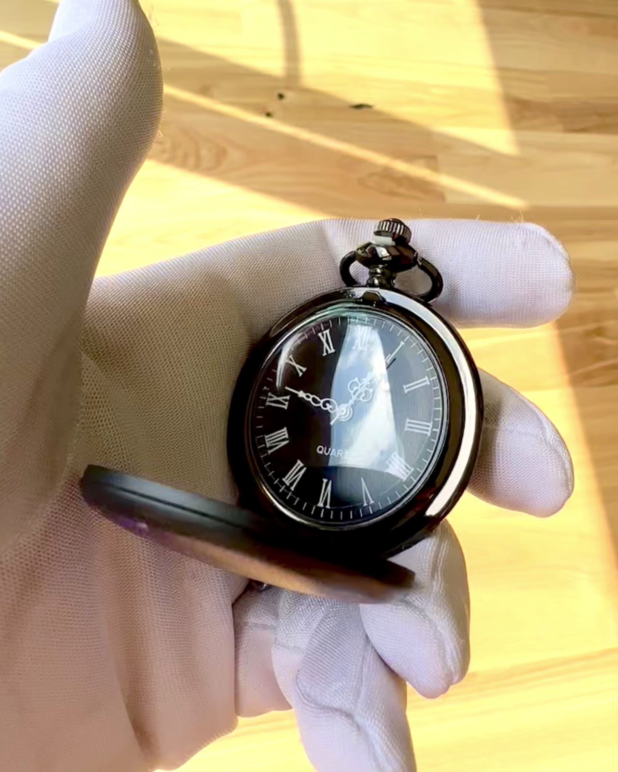 Montre de Poche "Galactic Vision" avec Gravure Personnalisable, cadeau personnalisé