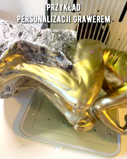 Golden Thinker - Resin Figurine, Customization with Engraving