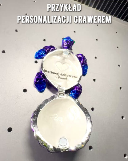 Magische Schat van de Schildpad - Sieradenkistje met personaliseerbare gravure, cadeau
