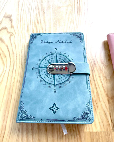 Carnet Secret A5 Vintage avec verrouillage par code - Choisissez Votre Style, personnalisation par gravure pour cadeau