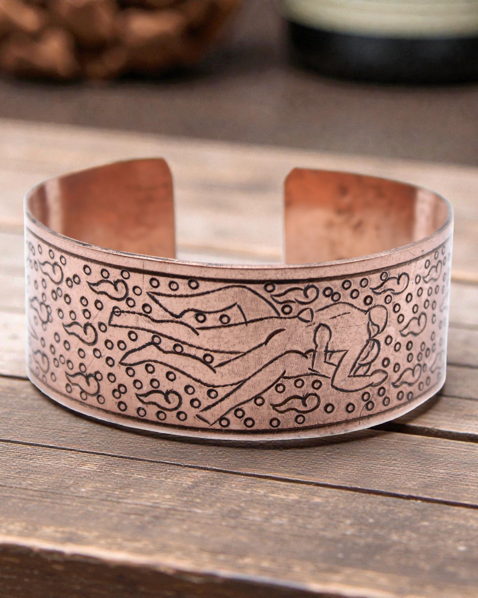 Bracelet tibétain en cuivre Art de l’amour – Kamasutra