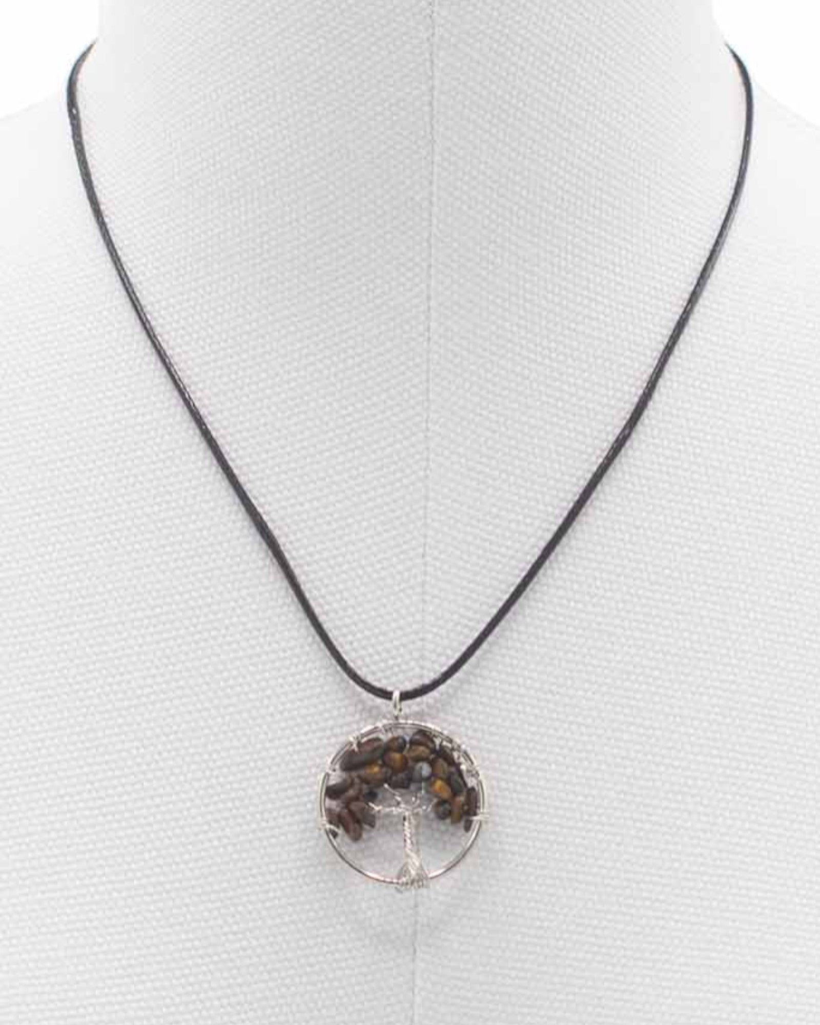 Ketting Levensboom Bescherming en Zelfvertrouwen – Tijgeroog