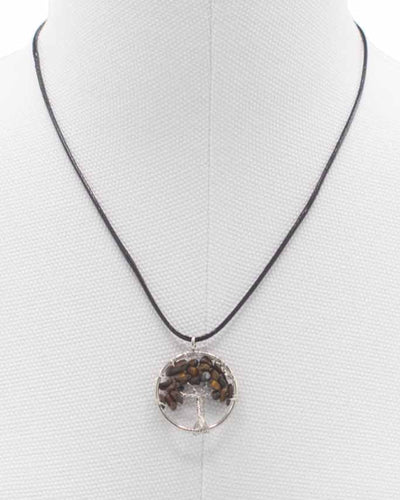 Ketting Levensboom Bescherming en Zelfvertrouwen – Tijgeroog