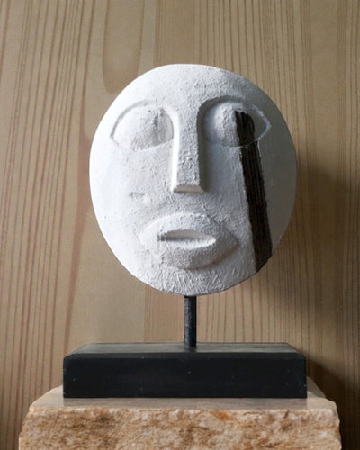 Timorese Mask Ancestors' Guardian 27x20 cm – White